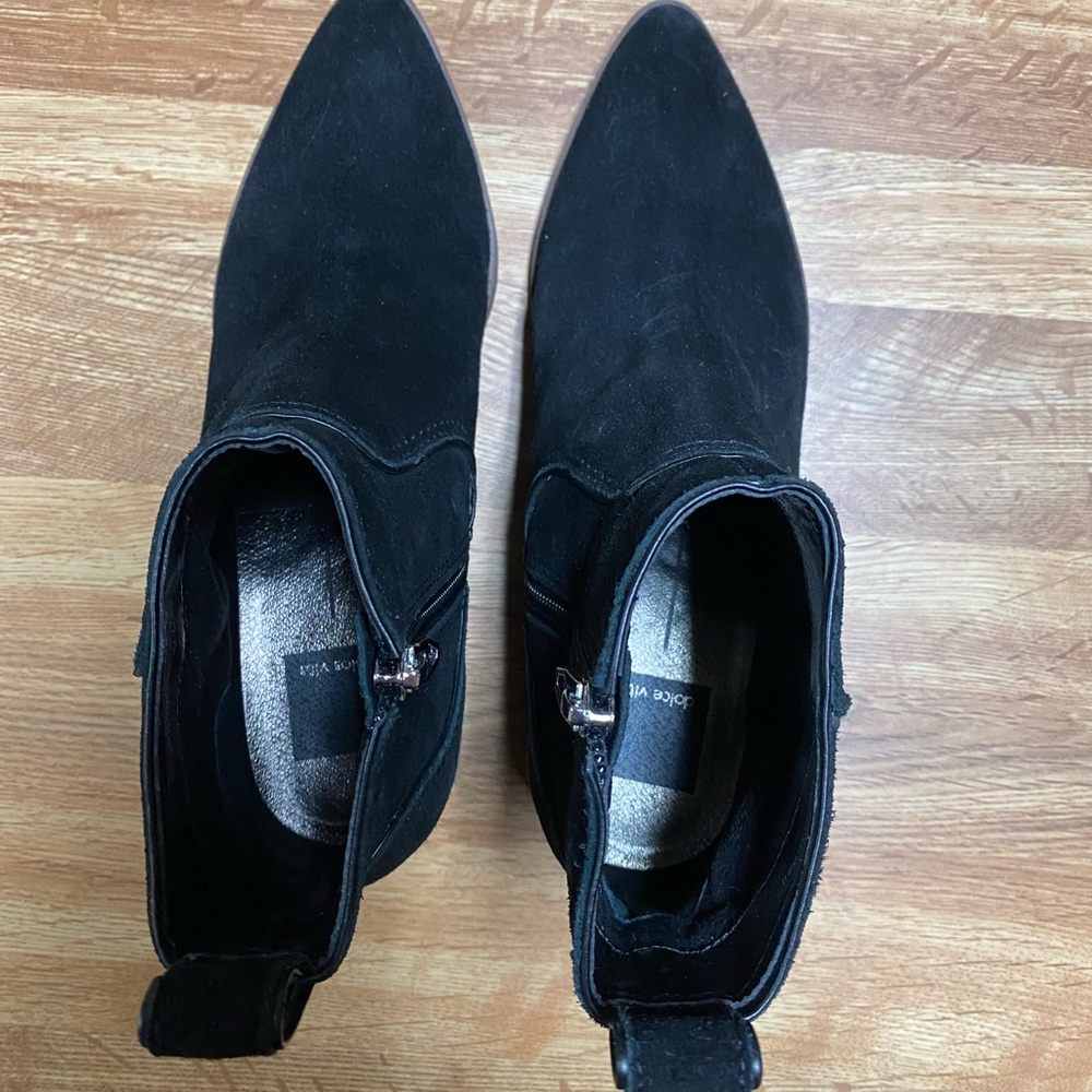 NEW Dolce Vita Black Suede Booties - Picture 8 of 9